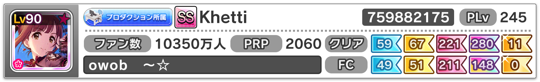 Image of Khetti's Stats